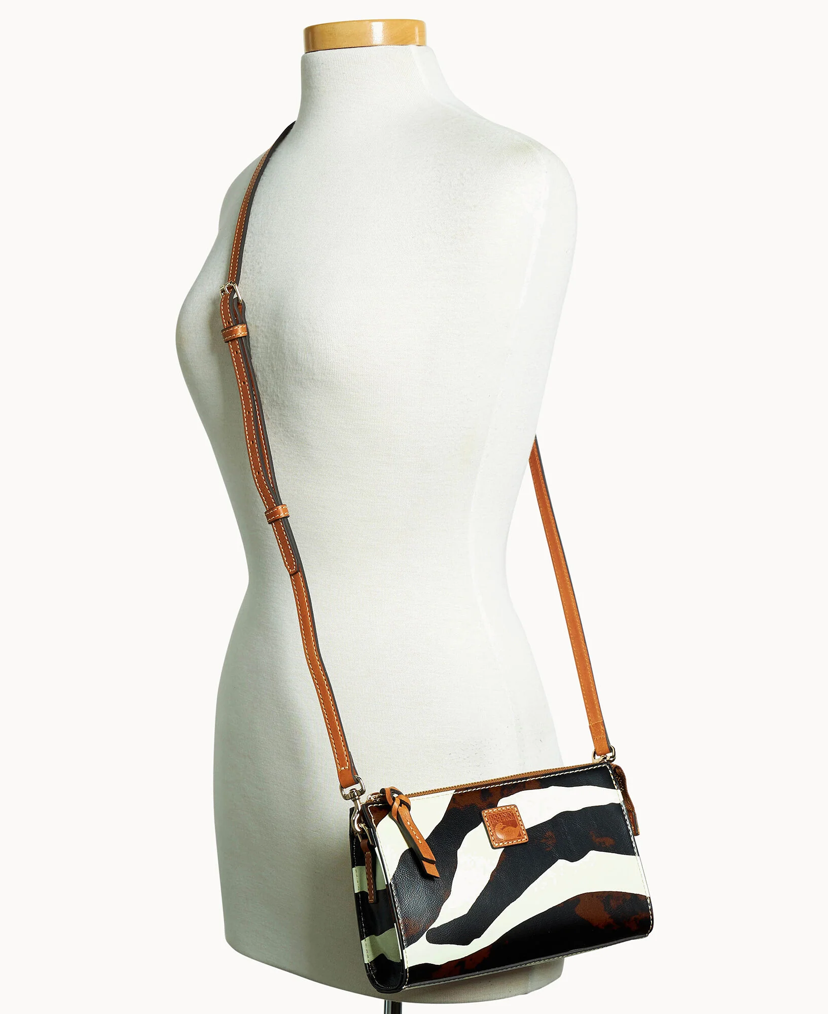 Zebra Leather Janine Crossbody - Image 4