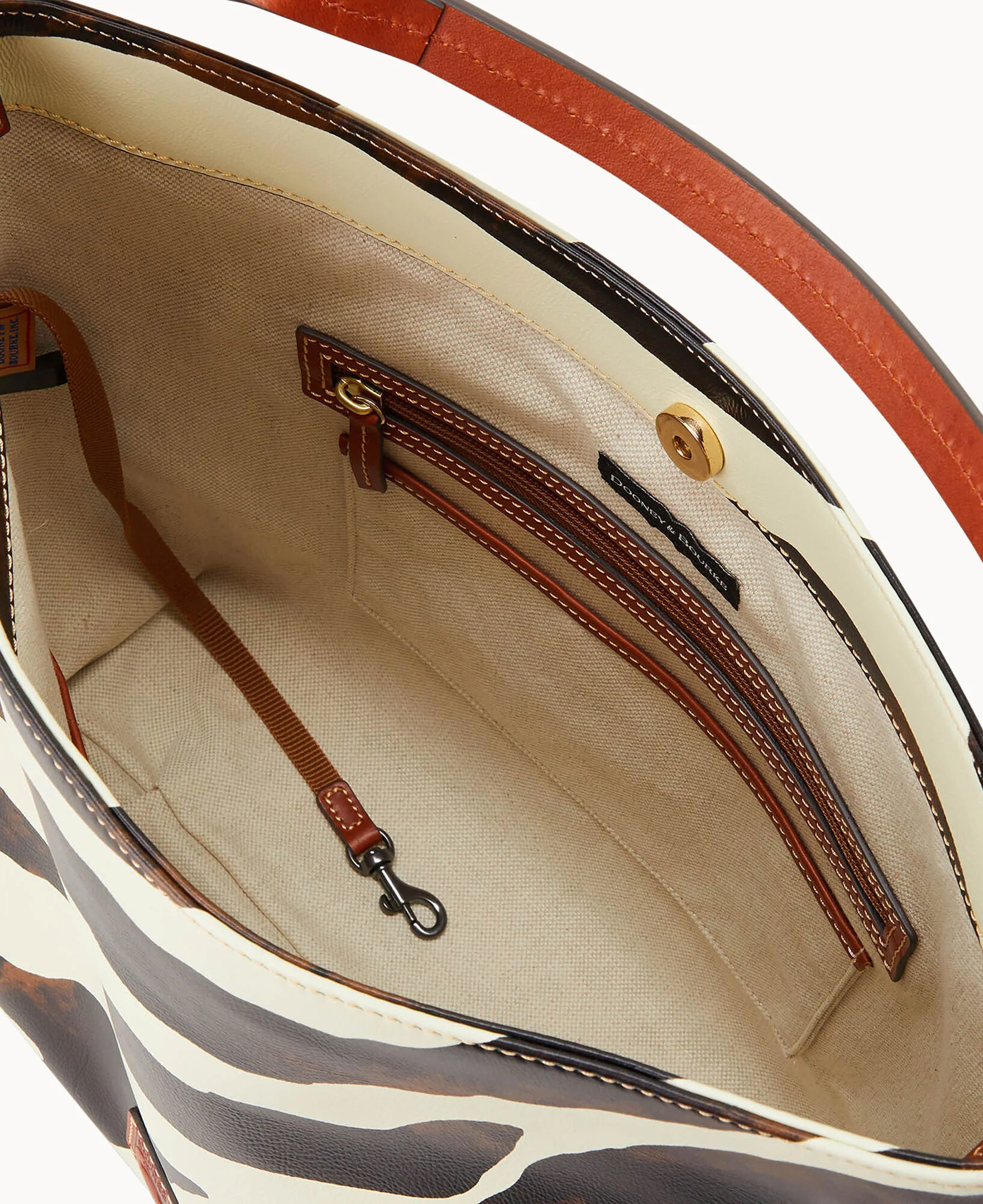Zebra Leather Medium Sac W Twisted Strap - Image 3