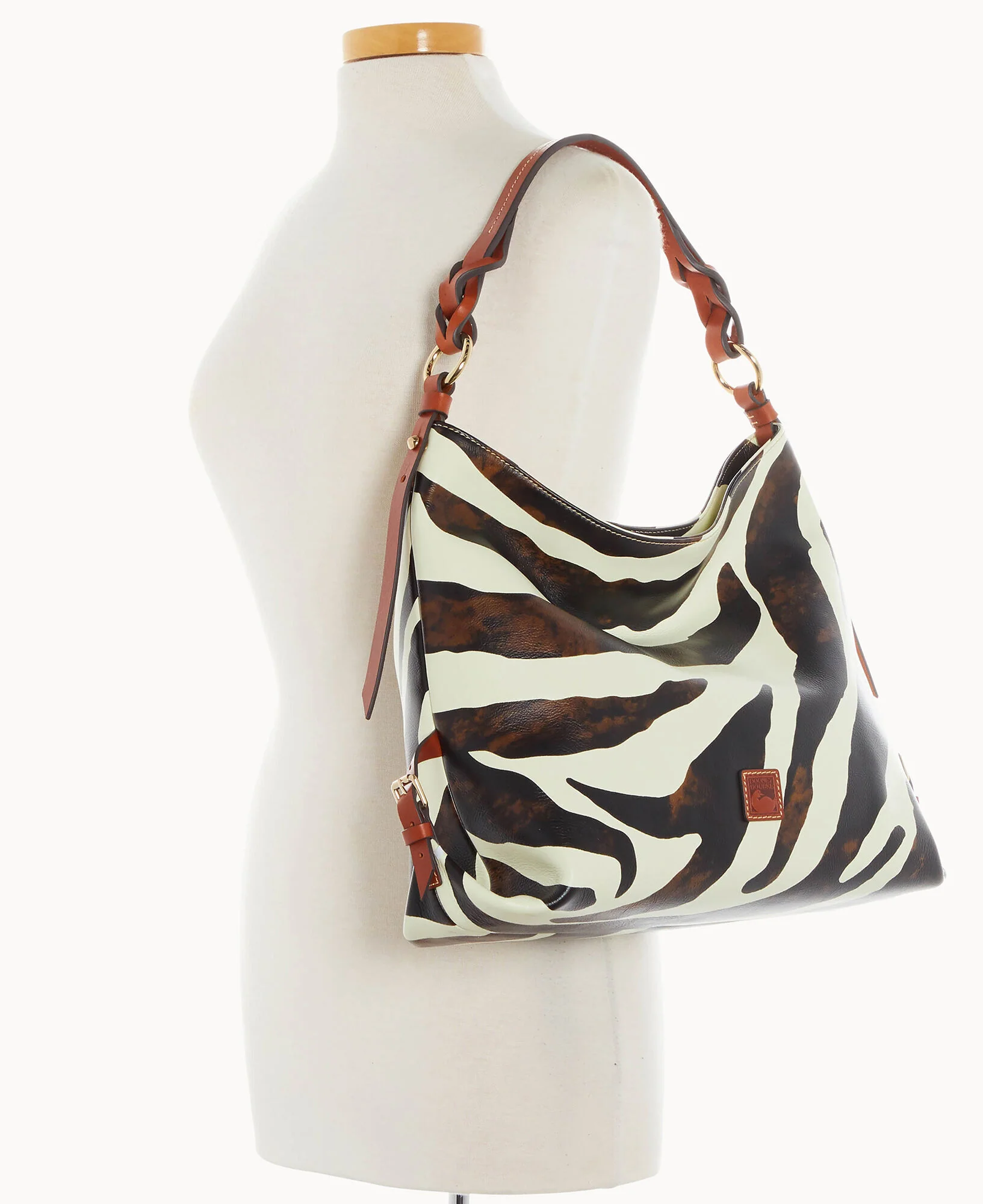 Zebra Leather Medium Sac W Twisted Strap - Image 4